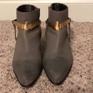 Grey City leather grey bootie